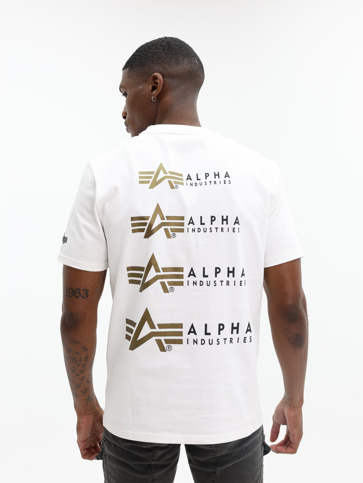 Alpha Industries T-Shirt Ai Multi Back Print Off-White